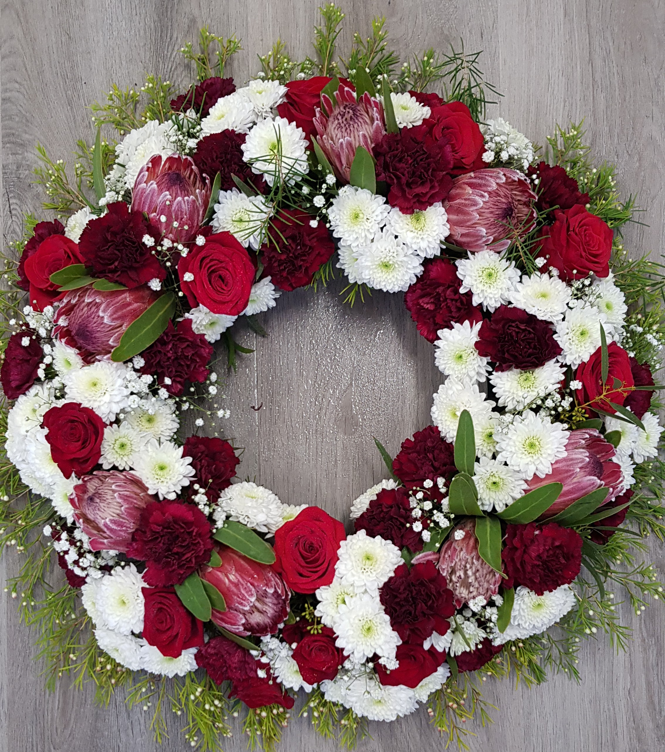 Wreath - Red and White 